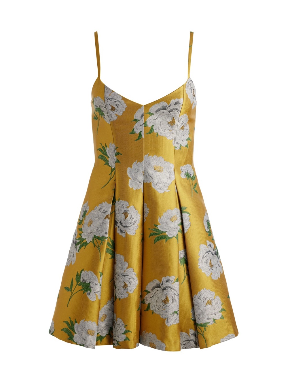 Alice & Olivia Isabelle Scoop Neck Pleated Flare Dress - Picture 2 of 8